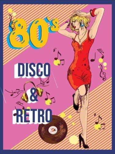 

80s Disco Vintage Retro Metal SignAluminum 20x30cm（7.8x11.8inch）