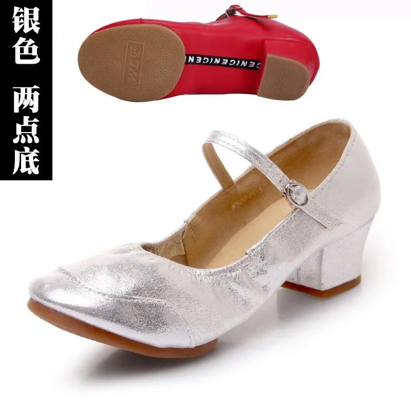 

Элегантные женские туфли на квадратном каблуке, модные, золотистые, роскошные, удобные, высокого качества, балетные туфли для танцев, женские, прохладные, серебристые, милые, летние туфли-лодочки 35