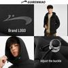 Guirenniao Unisex Color-Block Hooded Puffer Jacket