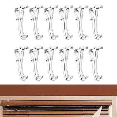 Plastic Valance Clips Sturdy 12 Pcs Clear High Quality