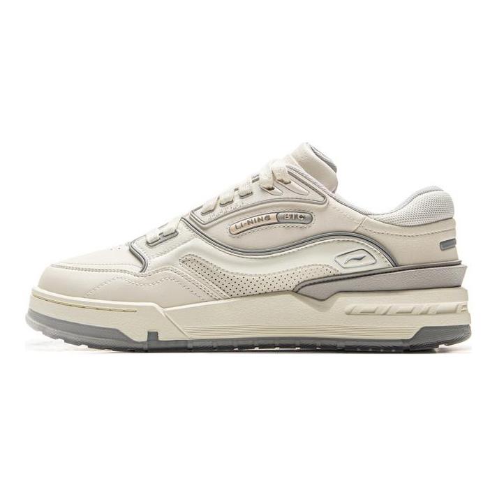 Li Ning 001 BTC 3 Dämpfung Rutschfest Abriebfest Leicht Niedrig geschnitten Freizeitschuhe Unisex Ecru AGCV281-1