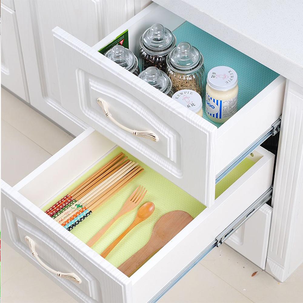 2Pcs EVA Refrigerator Liner Mat Waterproof Washable Fridge Shelves Pads for Drawer Cabinet