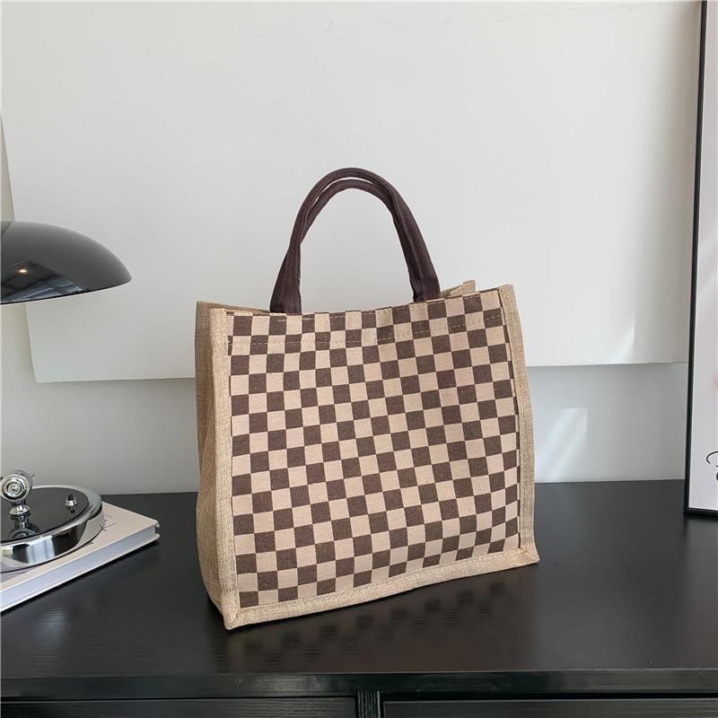 High-End Large Capacity Canvas Tote Bag Fashionable Commuting Single Shoulder Student Class Bag Versatile Women s Handbag