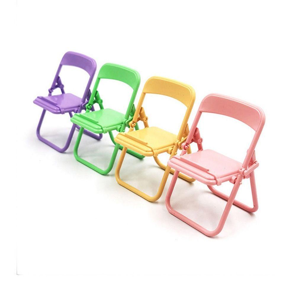 Mini Chair Mobile Phone Holder Plastic Mini Phone Holder Cute Mini Chair Phone Stand  Women