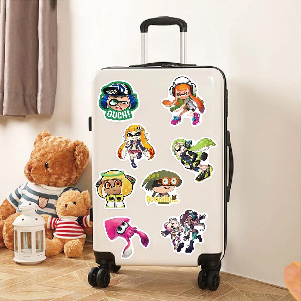 50 Blätter für Splatoon, stilvolle Anime für Splatoon, wasserdichte süße Anime-Aufkleber zum Mitnehmen, Smartphone-Aufkleber für Jahrestags- und Geburtstagsgeschenke