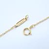 TIFFANY&Co. Au750 T Smile Diamond Small Necklace Yellow GoldUsed