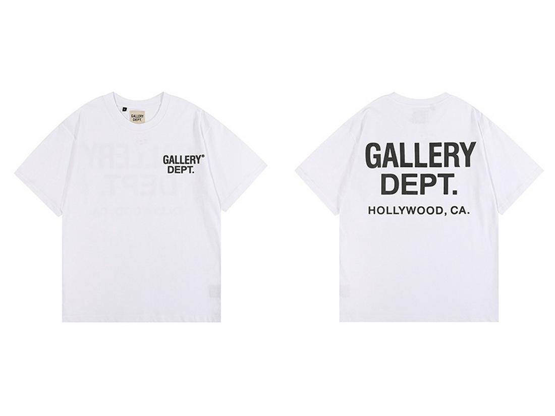The BAY Gallery Dept Unisex Hoge Kwaliteit Dubbel Garen Katoen Patroon Print T-shirt M wit