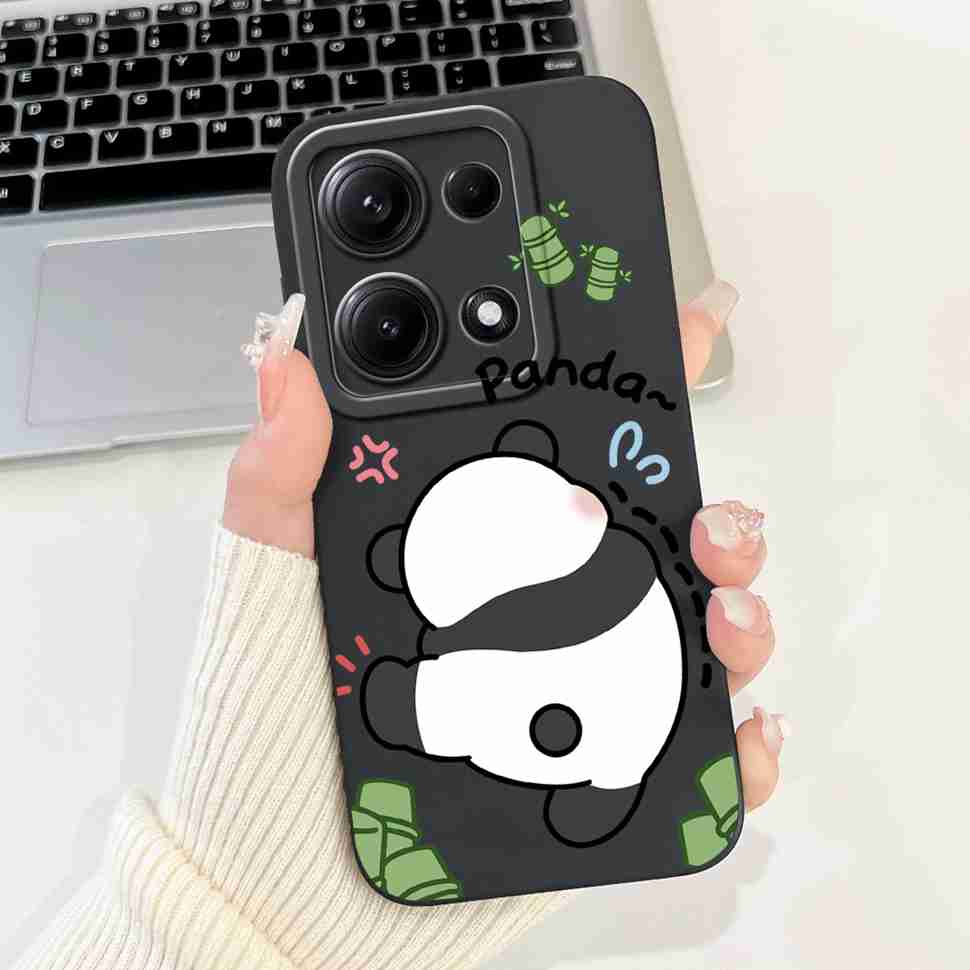 Simple Silicone Case For Redmi Note14s 4G Capa Lovely Panda Rabbit Shockproof Back Cover For Xiaomi Redmi Note 14S Phone Shell