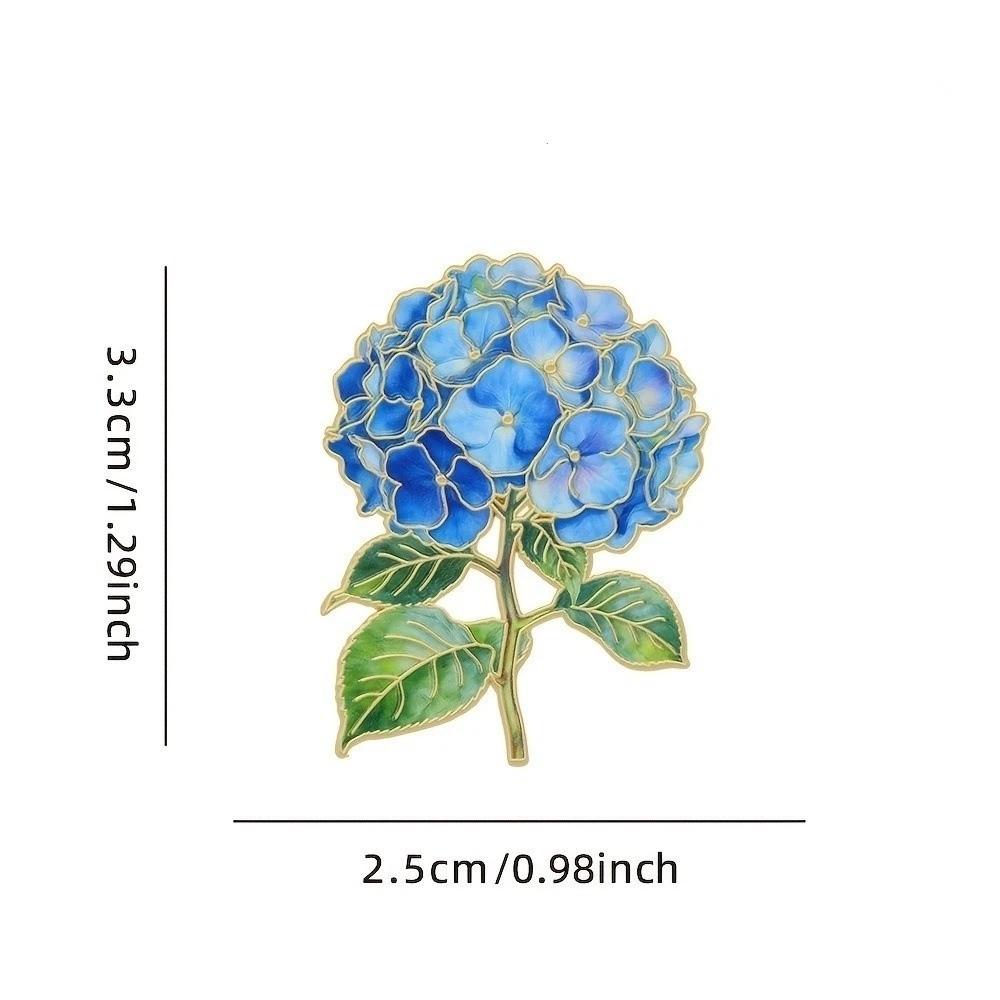 Temperament Acrylic Hydrangea Brooches 2D Flat Decorative Corsage Enamel Brooch Light Luxury Flower Badge Pin Lapel Decoration