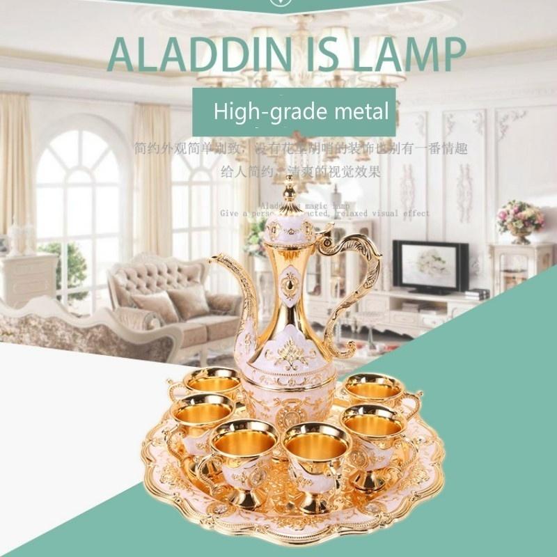 European Home Wedding Luxury Wine Set  Metal Hip Flask Set Ornaments Christmas Gift