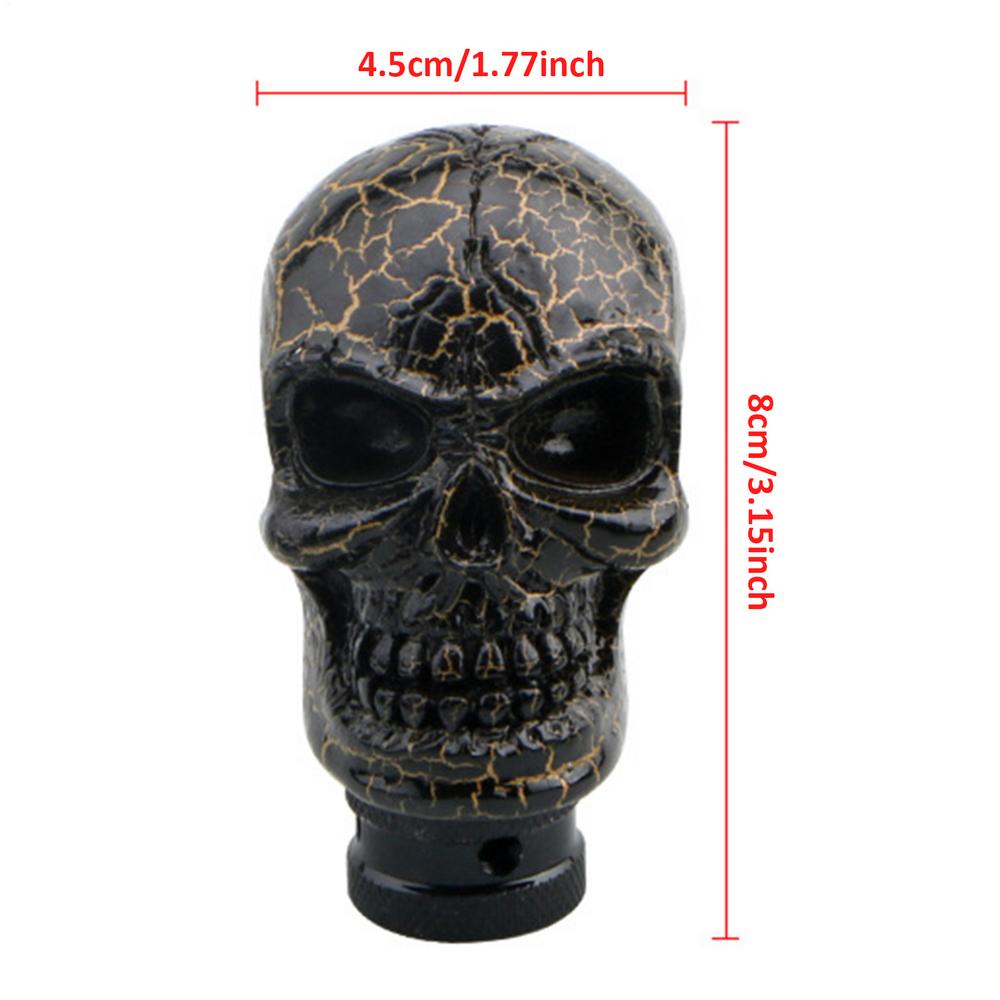 Skull Gear Shift Knob Automatic Gear Shift Knob Skull-Shaped Vehicle Interior Resin Skeleton Horror Decoration for Halloween