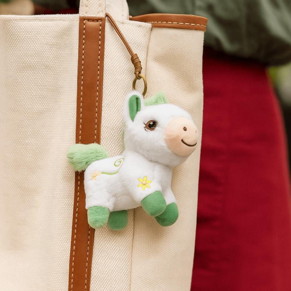 PP Cotton Cartoon Animal Stuffed Doll Mascot Chinese Horse Plush Keyring Birthday Gift