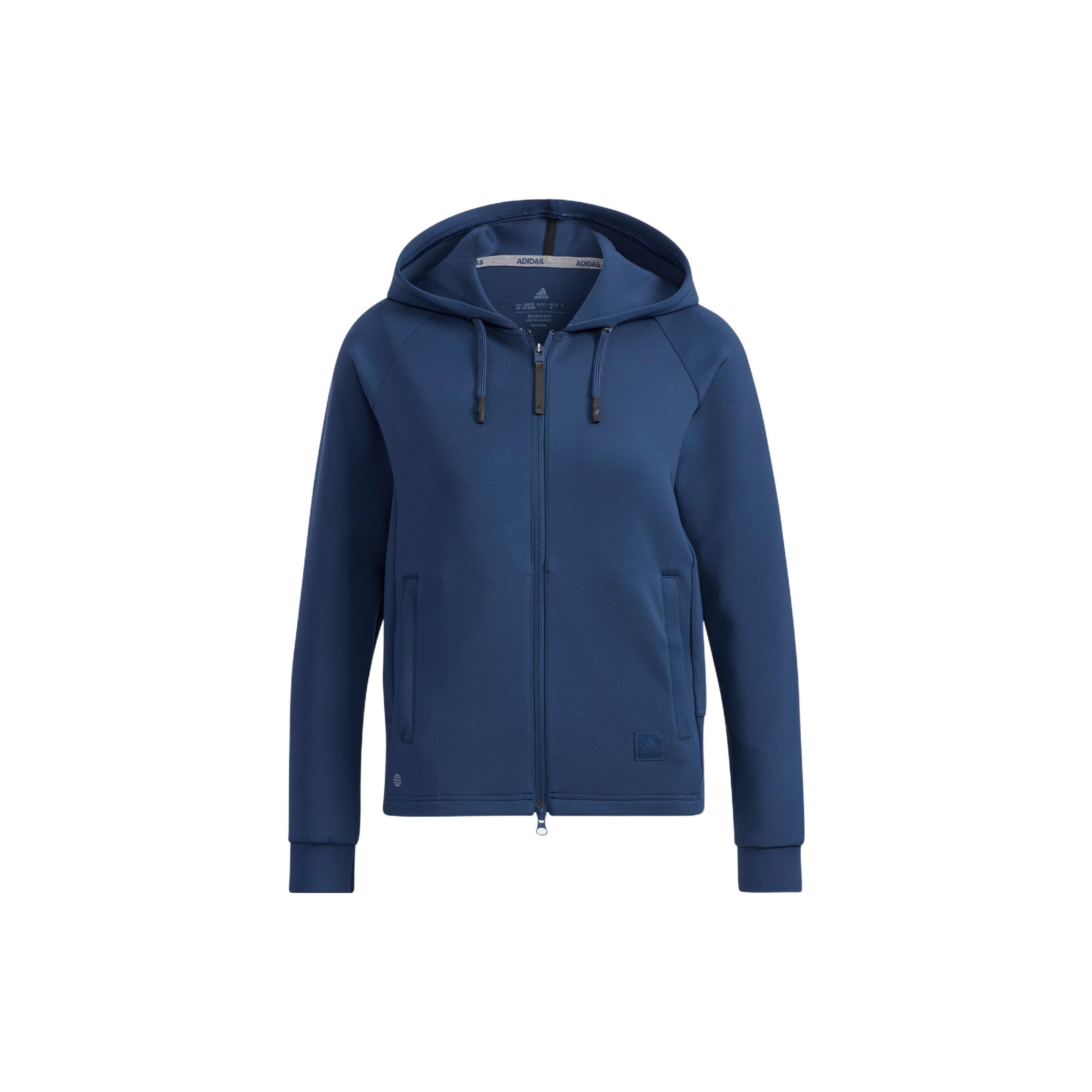

Adidas однотонная куртка с капюшоном на молнии женская куртка синяя H64651 M
