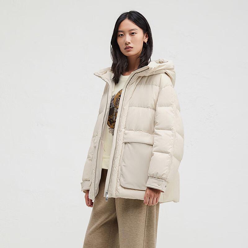 Women's Casual Workwear Hooded Goose Down Short Jacket