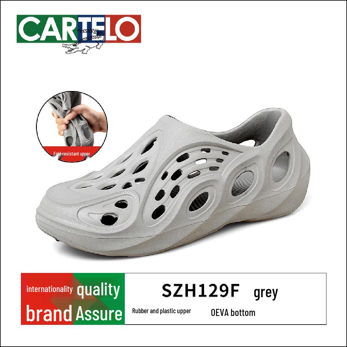 2025 Men s Breathable Summer Sandals: Outdoor & Beach Closed-Toe Flip-Flops серый