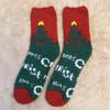 Cozy Coral Fleece Christmas Socks: Velvet Santa Half-Sided, Warm Floor Stockings for Autumn & Winter