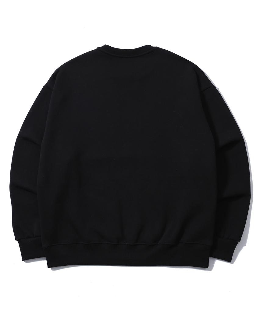 Sseochi410 Curve Logo Sweatshirt Black