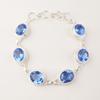 Natural Tanzanite Gemstone 925 Sterling Silver Jewelry Handcrafted Bracelet 8.5" RB-2-1