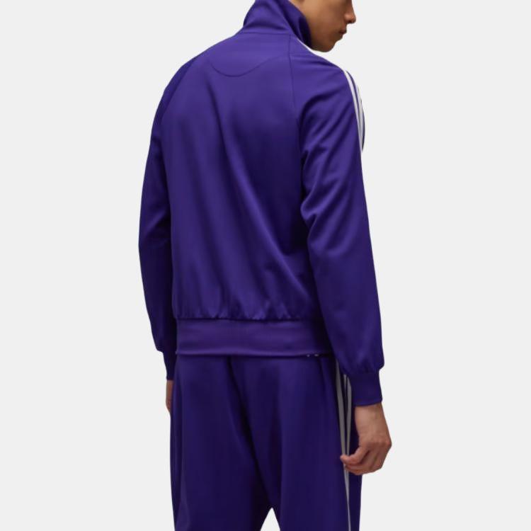 Y-3 Logo Pattern Stand Collar Zip Long Sleeve Jacket Men Jacket Purple JF0667