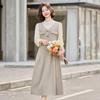 2025 Spring Women's Slimming Mid-Length Spliced Two-Piece Dress MJ2513