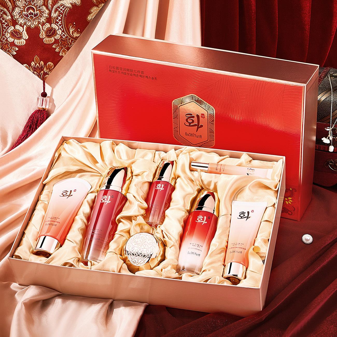 

Story and Her Platinum Rejuvenation Очищающее средство для лица Усовершенствованный увлажняющий уход за кожей для всех типов кожи Профессиональная обновляющая эссенция для кожи seven-piece set белый