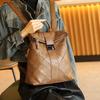 Genuine Leather Women Backpacks Diamond Quilted Daypack Fashion Lock Travelling Commuting Outdoor Backpack Soft Cowhide Backpacks