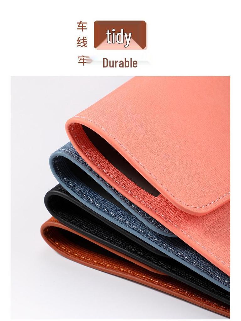 Large Leather A4 Document Folder with Customizable Logo