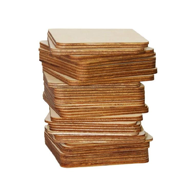 12Pcs Unfinished Wood Slices 6Inch 11.8Inch Wood Square Slices for Painting Craft Christmas Wedding Decoration