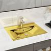 Day and Night - Day and Night Washbasin with Overflow 60x46x16 Cm Ceramic Gold