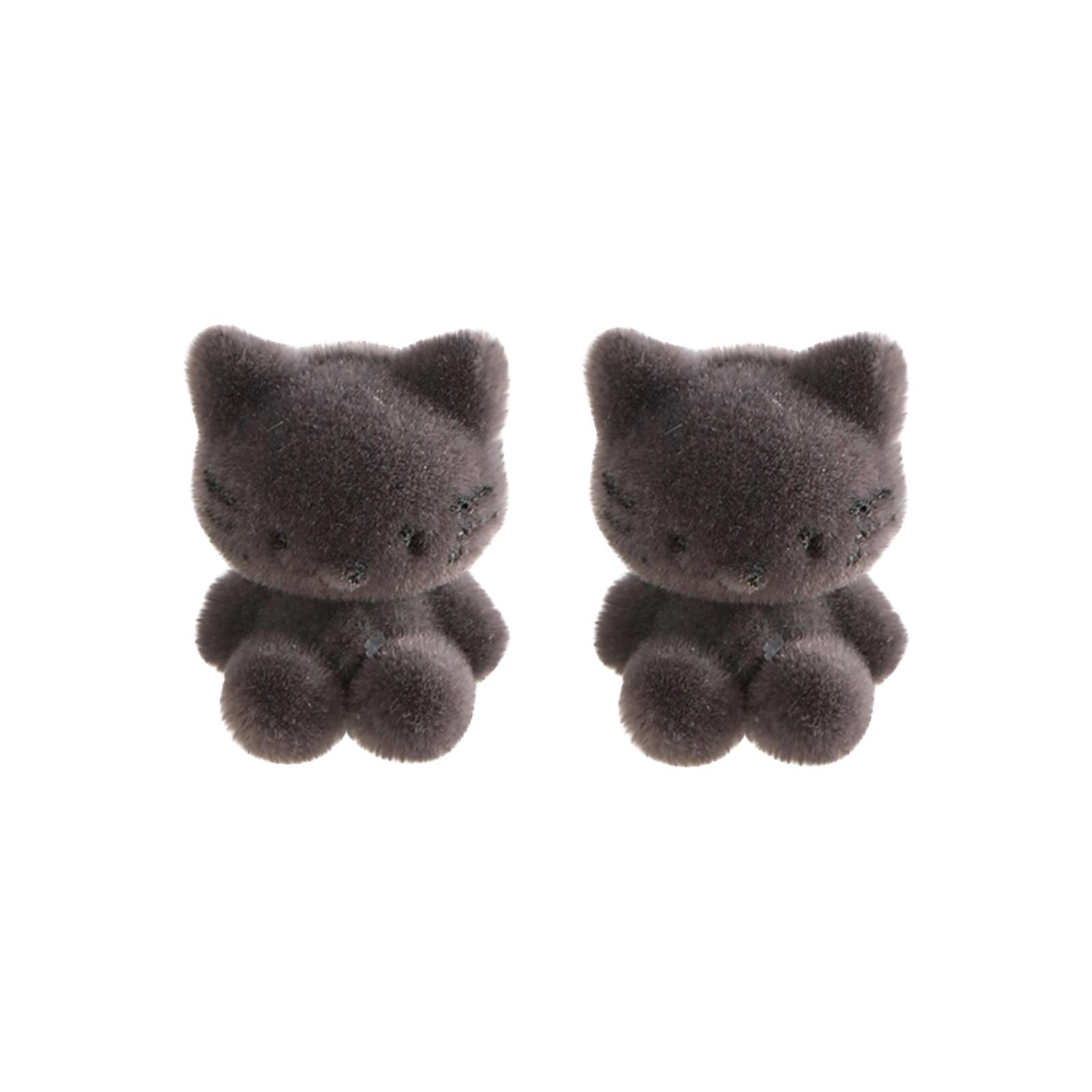 

Серьги-иглы в виде кошки, серьги с мультяшным дизайном для женщин, осенние и зимние милые серьги для девочек One Size