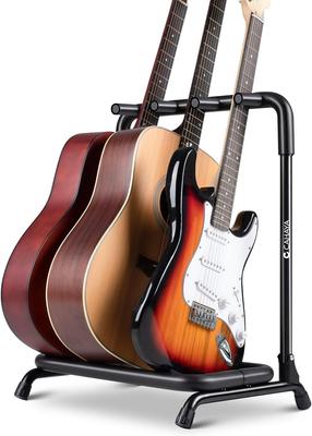 CAHAYA Dobrável Guitarra Armazenamento Fácil e Esponja de Espuma Adequado para e Guitarras Baixo Suporte Multi-Guitarra, Suporte para 3 Guitarras, Rack, Portabilidade, Envoltório,