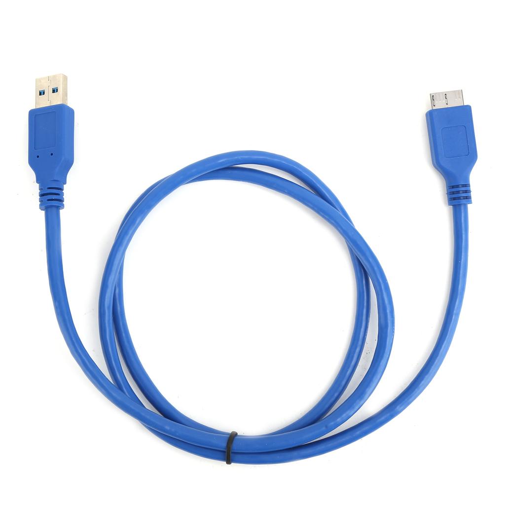 USBA to MicroB Cable USB3.0 External Hard Drive 5Gbps Transmission Adapter Cord Blue(1 Meter )