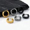 Ethnic Huggies Earring for Men Boys,Punk Stainless Steel Hoop Earring,Male Pierced Earring Jewelry Gift