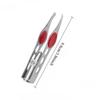 Stainless Steel LED Eyebrow Tweezers Angle Mouth with Light Eyebrow Trimming Clip Removal Slanted Eyebrow Tweezer Makeup Tool