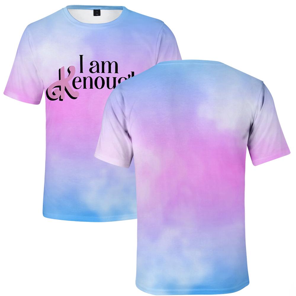 

I Am Enough Shirts Round Neck Short Sleeve Funny Clothes I Am Kenough Printed Unisex T-Shirt XXS