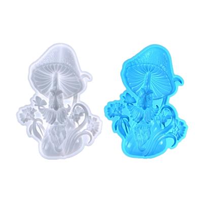 3D Resin Mold Epoxy Resin Mold with Realistic Mushroom Man Shapes Fine Carved Silicone Mold for Wall Desktop Décoration