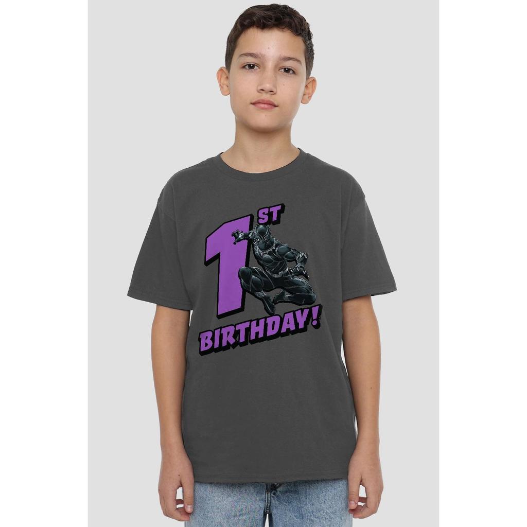 Black Panther Childrens/Kids 1st Birthday T-Shirt