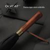 OLYCAT Wooden Handle Automatic Double Storm Umbrella - 122cm Wind-Resistant Long Straight Umbrella for Men