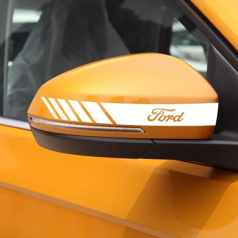 Nuovo Adesivo Auto 2026 Adesivo Auto Strisce Non Sbiadenti Specchietto Retrovisore Per Ford Focus 2 3 MK2 MK3 MK4 Kuga Fiesta Ecosport MONDEO F