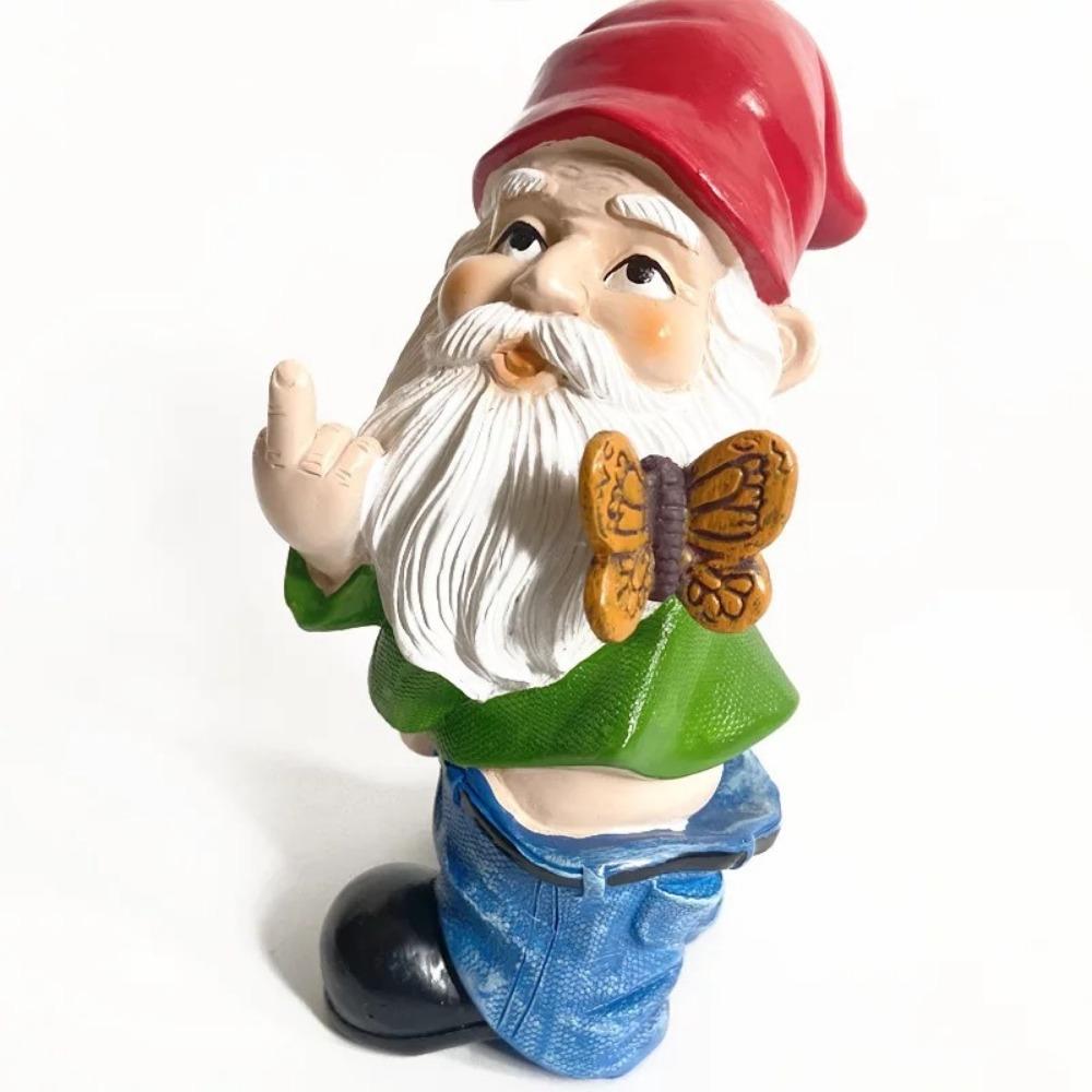 Christmas Gift Ornament Garden Ornament Dwarf Resin Crafts Cartoon Dwarf Statue White Beard Old Man