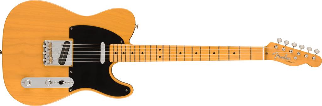 Fender Electric Guitar American Vintage II 1951 Maple Butterscotch Blonde with Hard Case Telecaster®, Fingerboard,