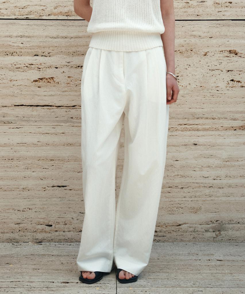 Siyajyu Sipt7197 Boyfit Curved Pants_Ivory