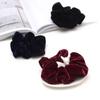 Grand chouchou en velours: Accessoire Cheveux Élastique Couleur Unie Polyvalent