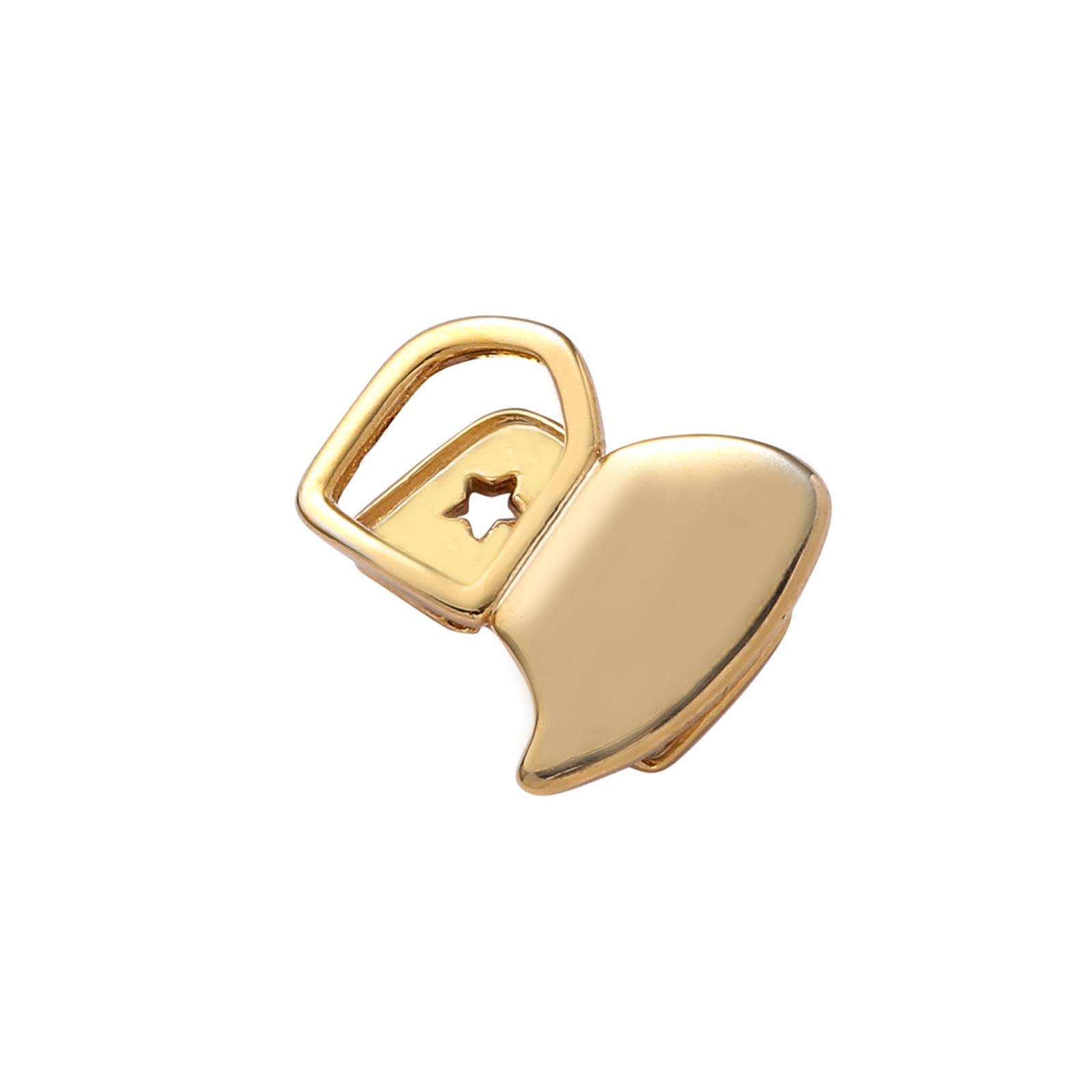 

Smooth Hollow Two-Piece Canine Grillz - Trendy European & American Hip Hop Fashion золотой
