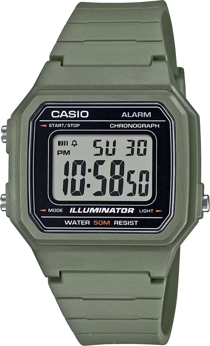 

CASIO Стандартные цифровые часы Military Green Overseas Модель [Casio] Мужские W-217H-3AV [Товар]