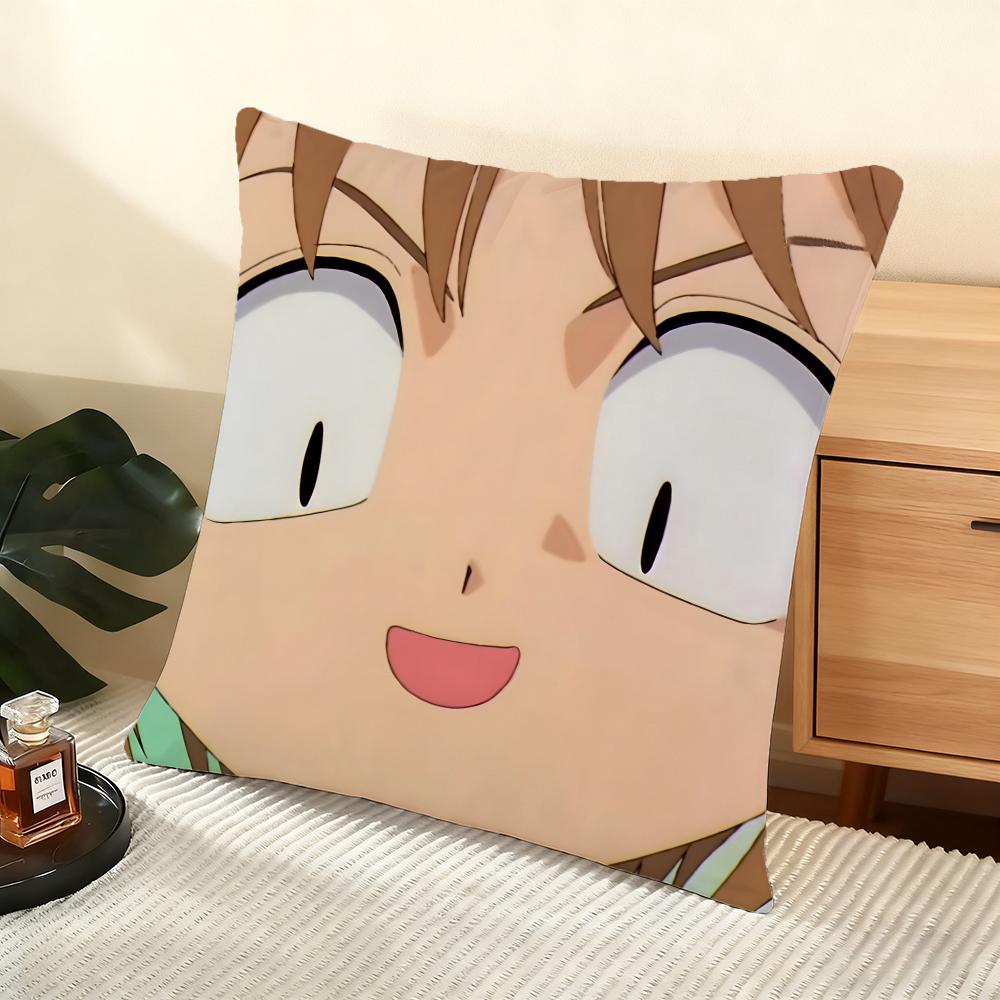 Anime Cute Cardcaptor Sakura Cushion Cover Silky Short Plush Home Sofa Cushion Cover - Invisible Zipper Home Decoration