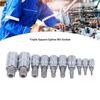 Saker Triple Square Spline Bit Socket Set of 10 with M4 to M18 Drive