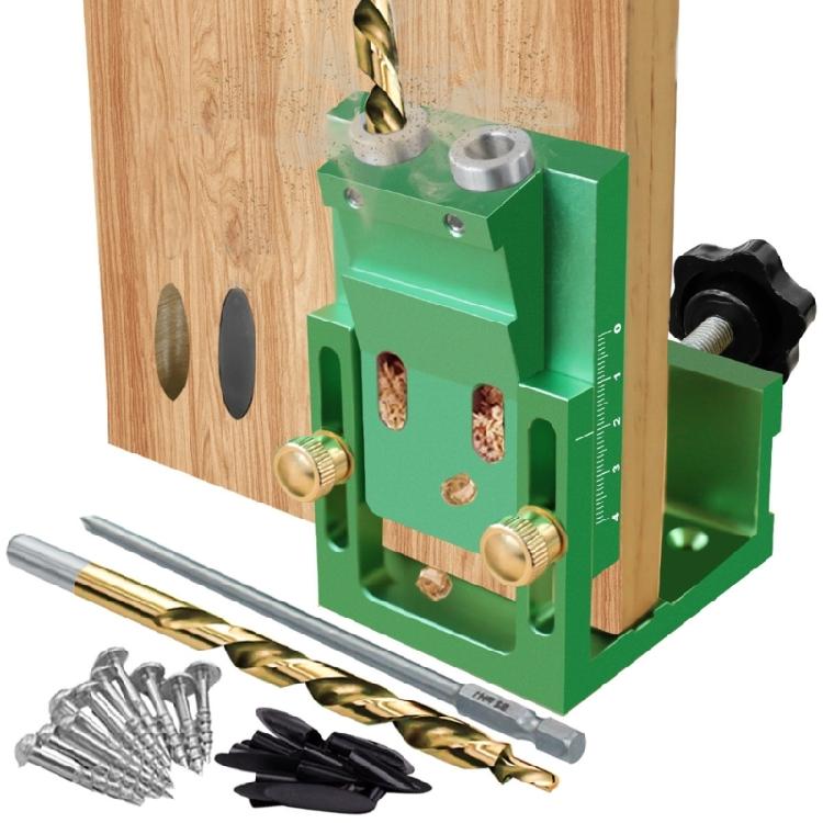 Complete Wood Joinery Set Pocket Hole Jig Featuring Up To 39mm/1.53inch Clamp Ranges for DIY Enthusiasts Woodworkers