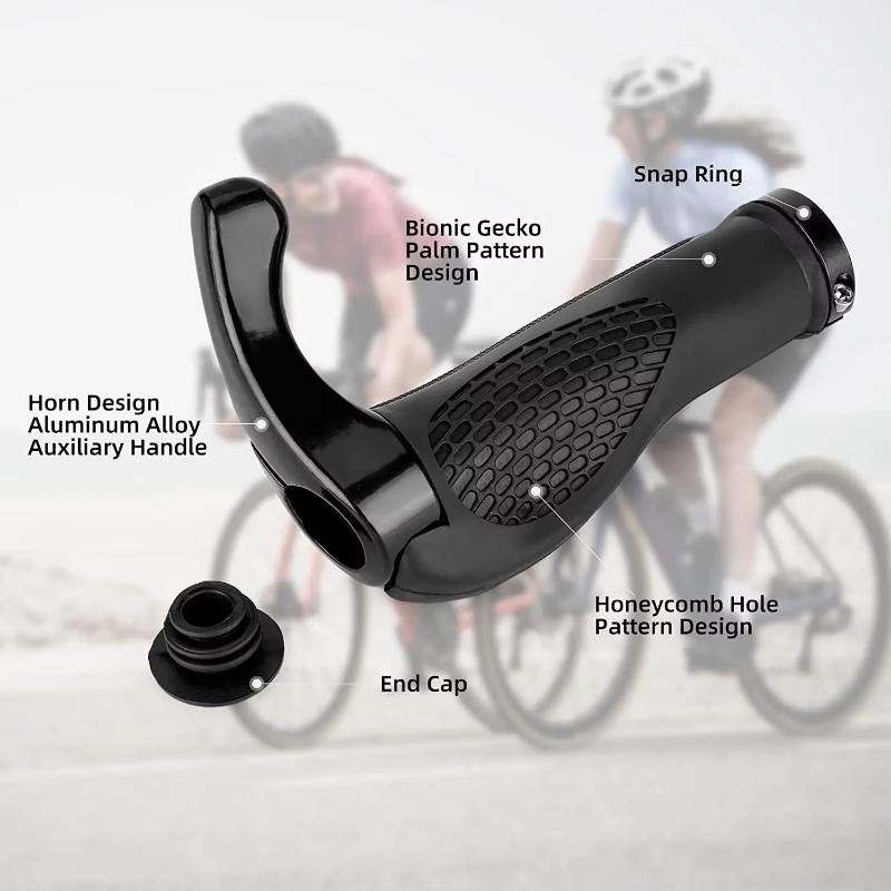 1 pár Protiskluzová gumová koncovka řídítek jízdního kola Hliníková slitina Zámek Řídítka horského kola Protiskluzový kryt rukojeti jízdního kola