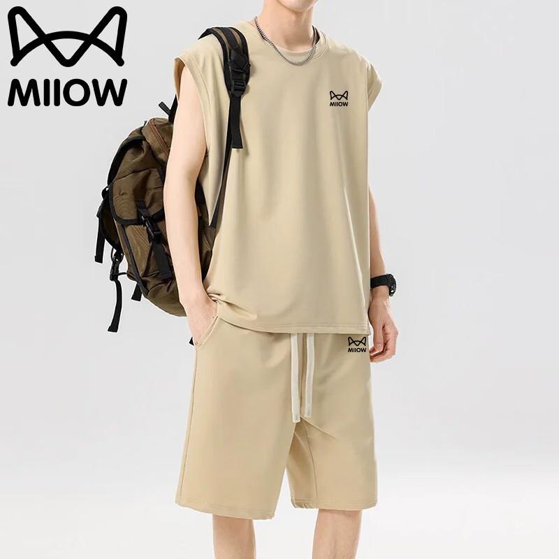MiiOW Men s Summer Casual Short Sleeve T-Shirt & Shorts Set 3XL